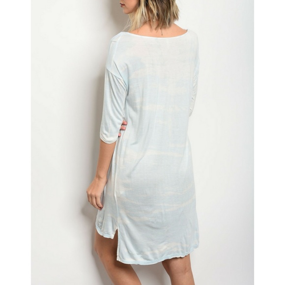 Sky Blue Tie Dye Dress {Lani California} - Picture 3 of 3